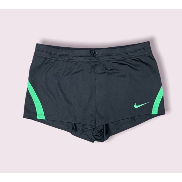 NWT Women's Nike Infiknit DRI-FIT Shorts - Medium - Black / Green - Picture 1 of 3